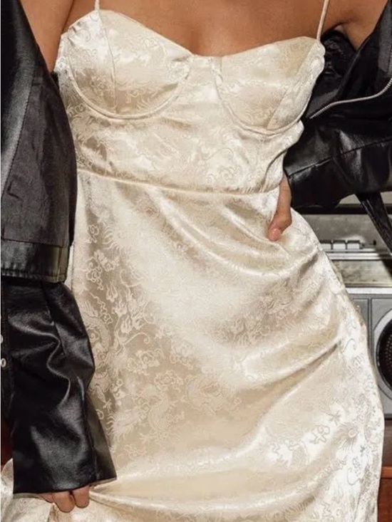 Princess Polly Dresses & Skirts - Princess Polly Champagne Satin Mini Dress